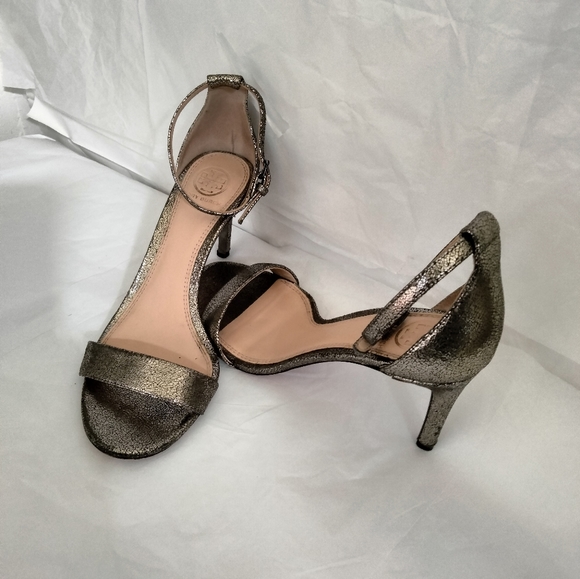 Tory Burch Keri crackle ankle strap sandals size 7 - Picture 14 of 16